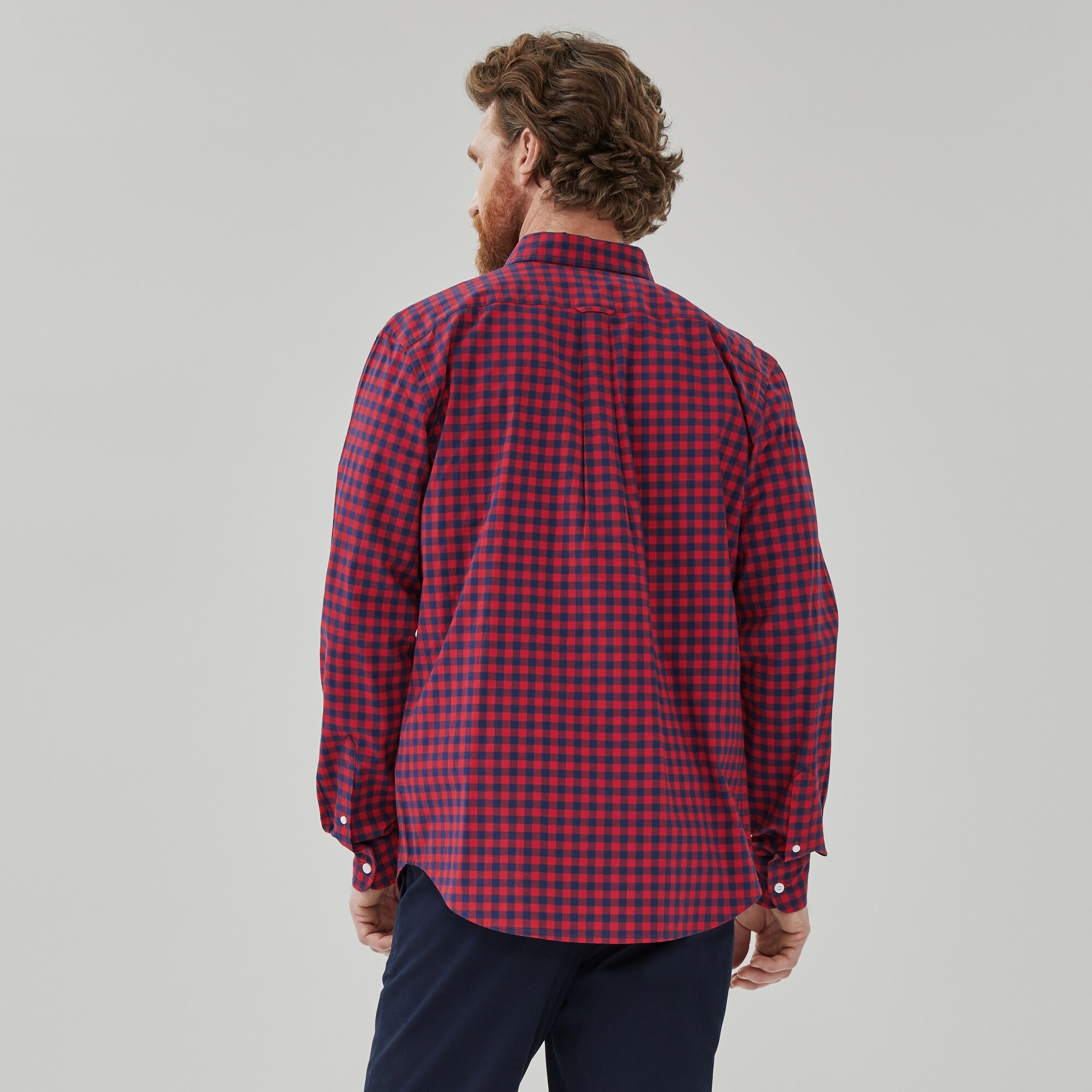 Chemise boutonnée en popeline pour hommes