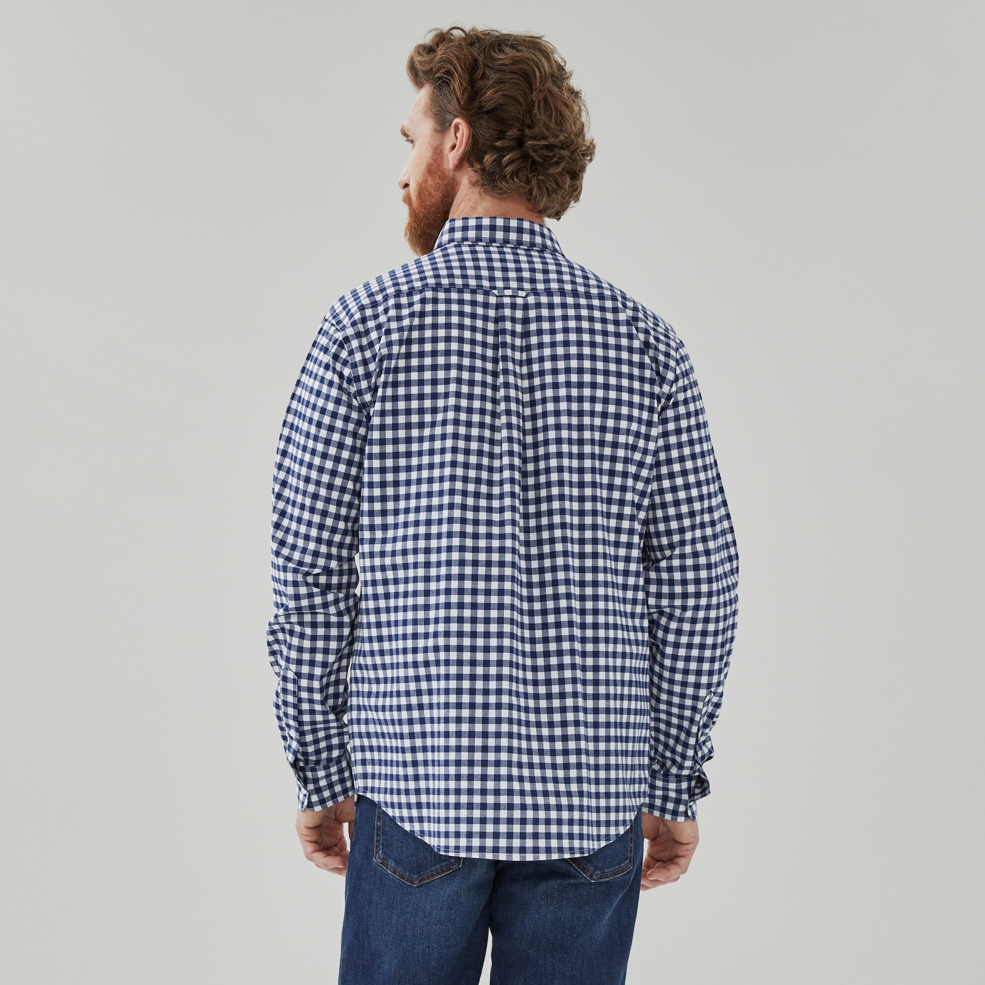 Chemise boutonnée en popeline pour hommes