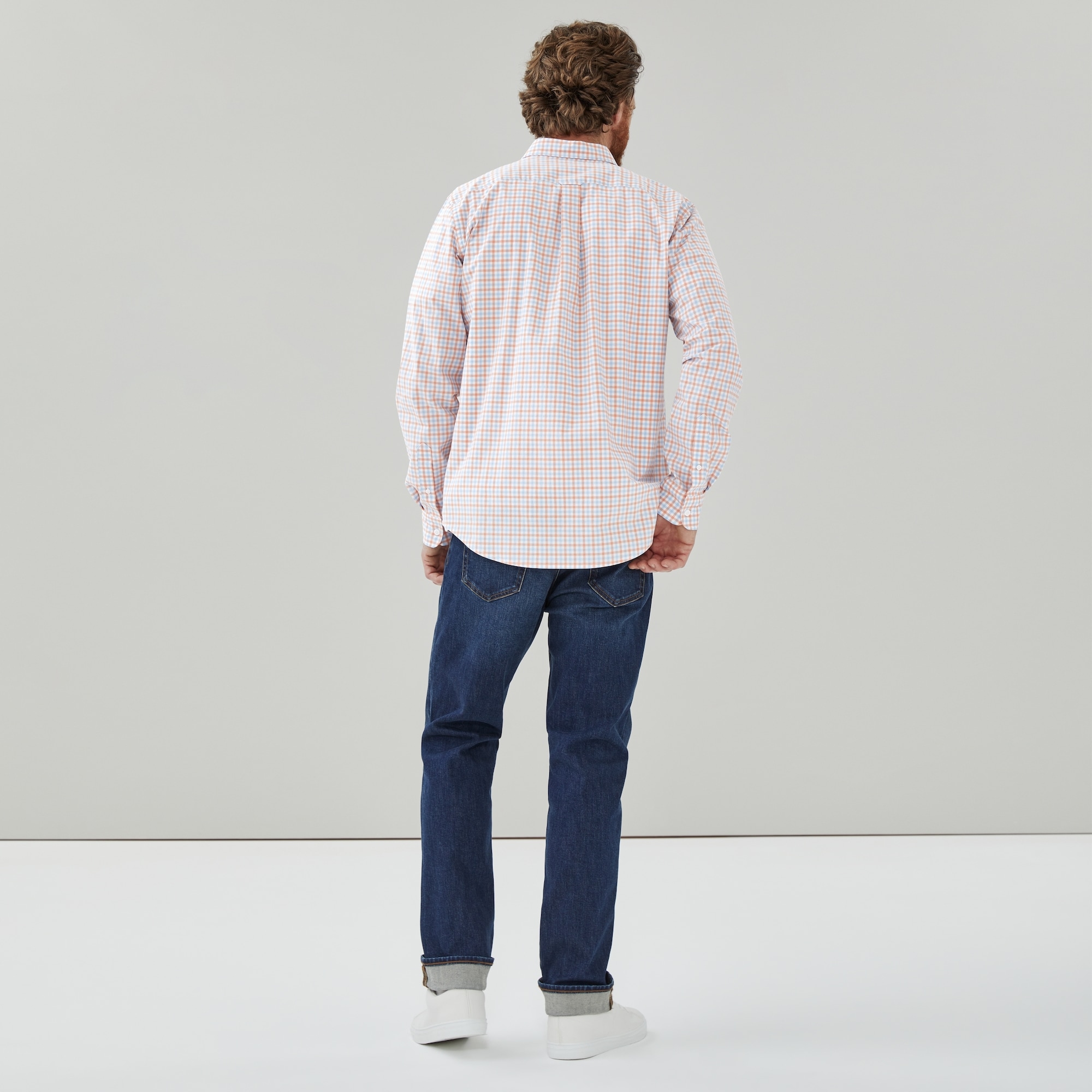 Chemise boutonnée en popeline pour hommes