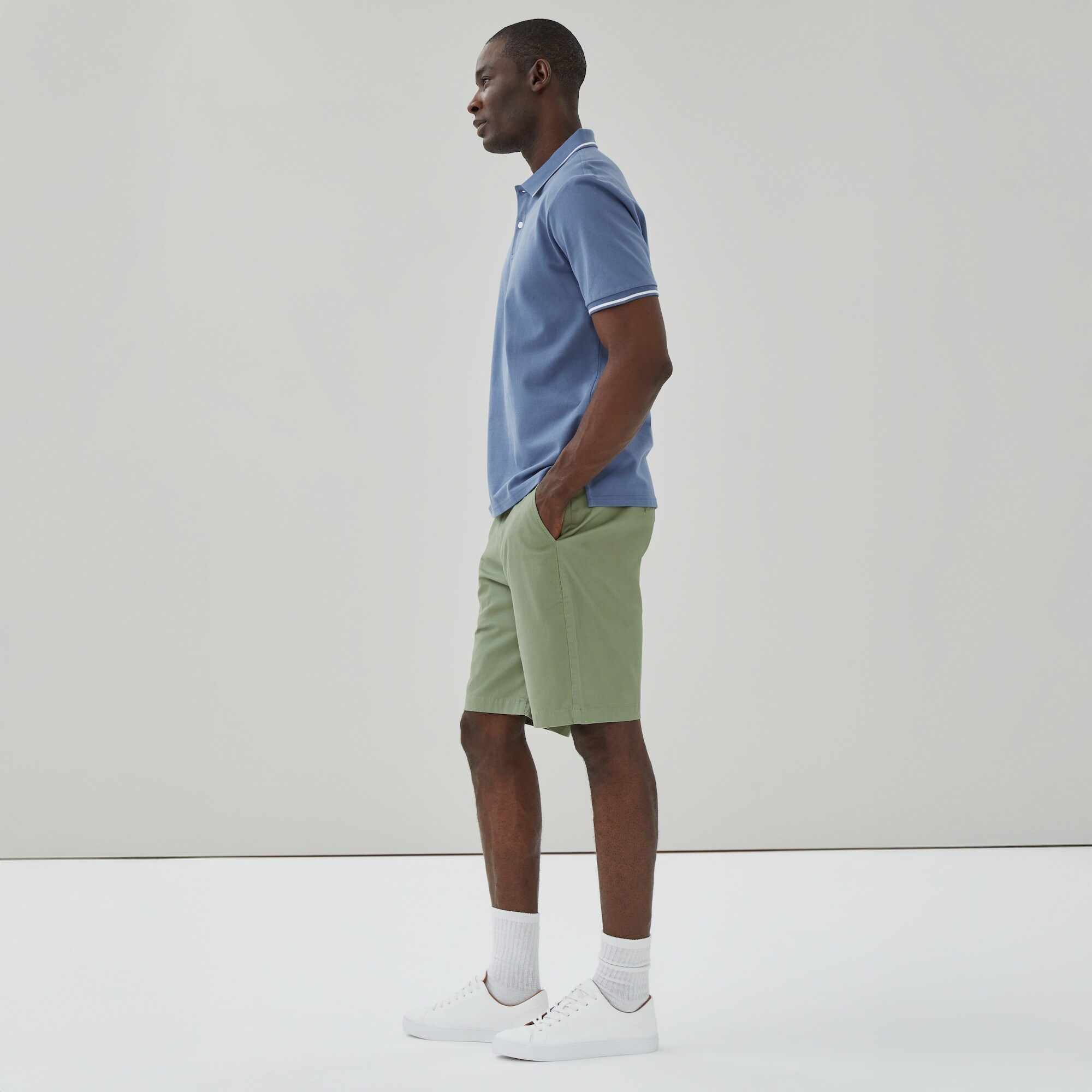 Short souple en coutil pour hommes