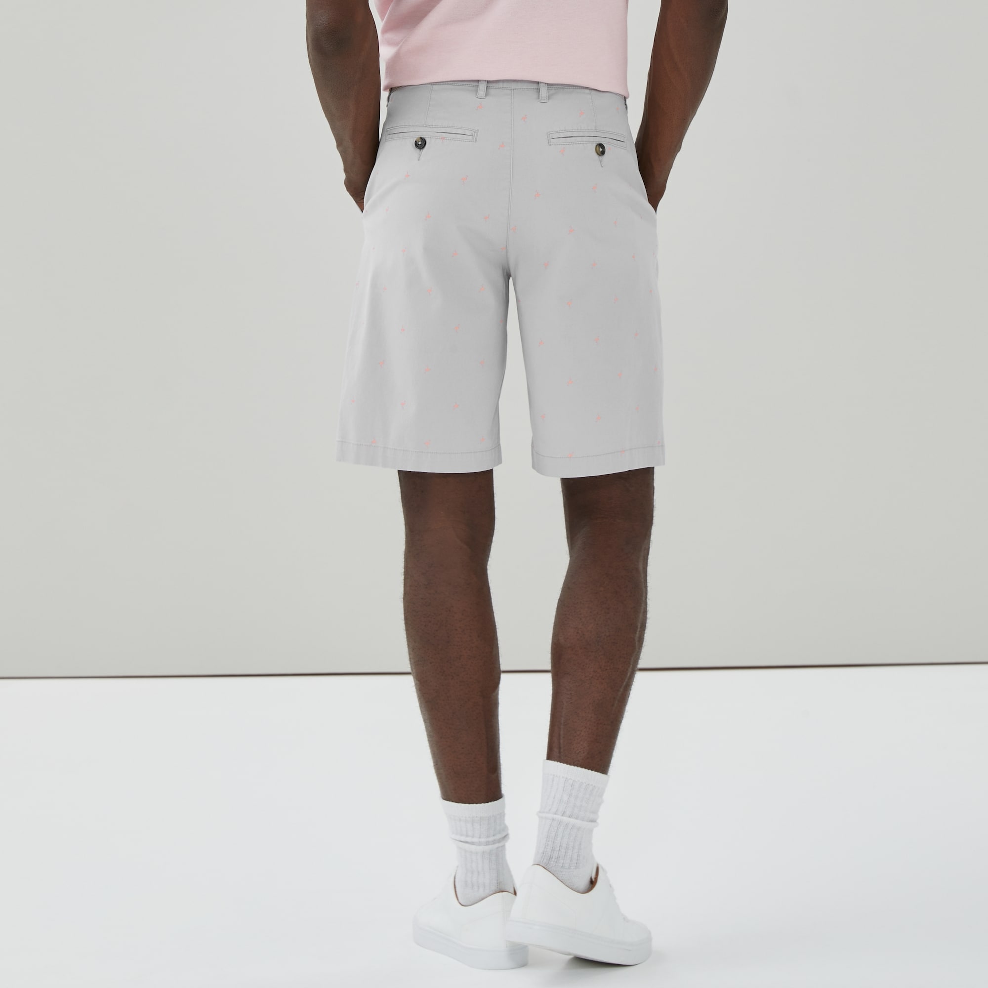 Short souple en coutil imprimé pour hommes