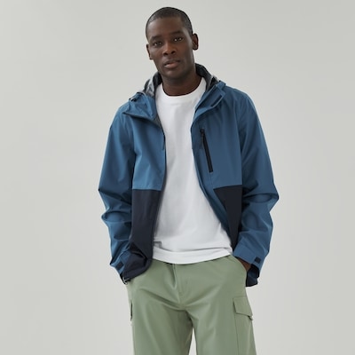 Imperméable à capuchon pour hommes - Marine foncé