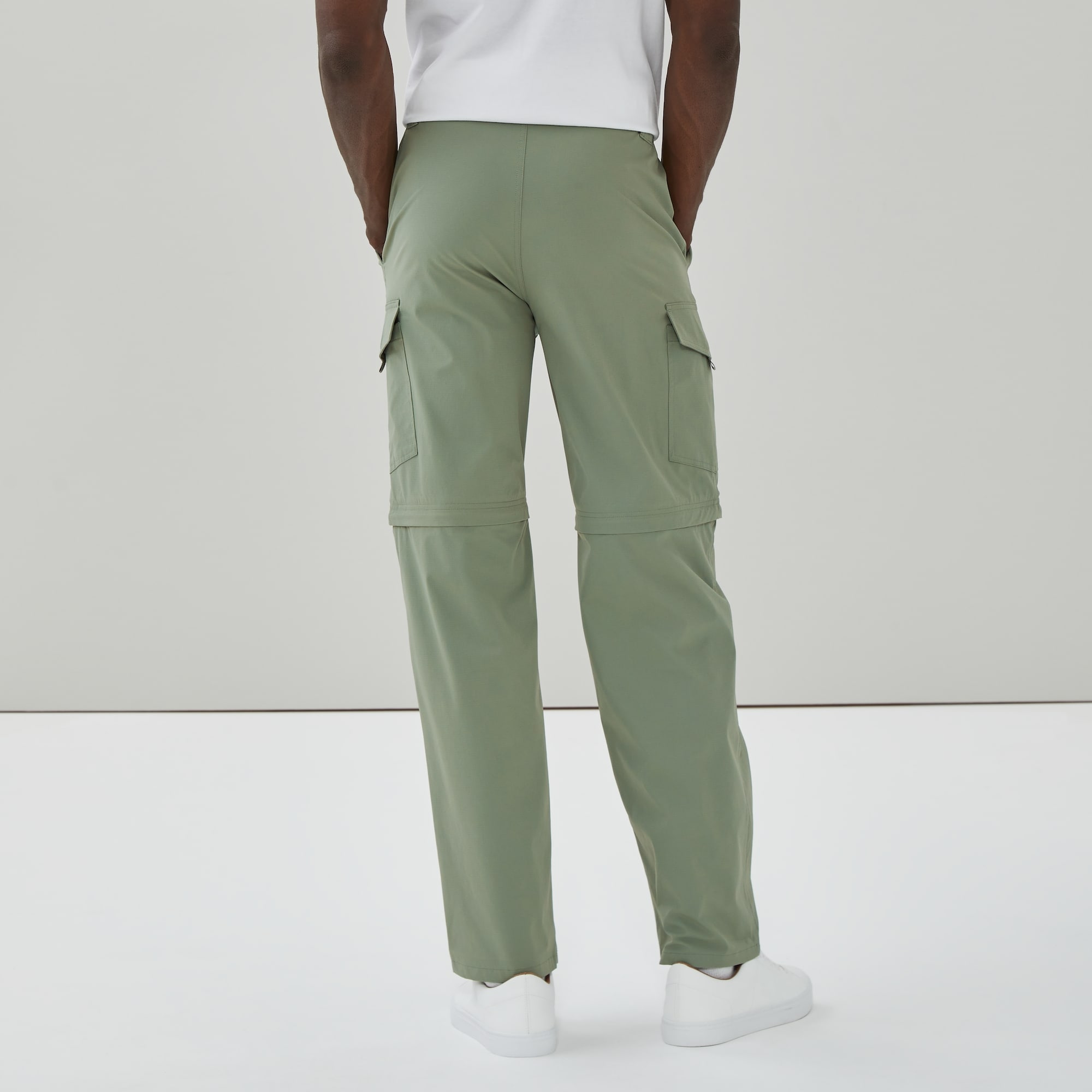 Men's Flex Ripstop Zip-Off Cargo Pant in Dusty Green from Joe Fresh