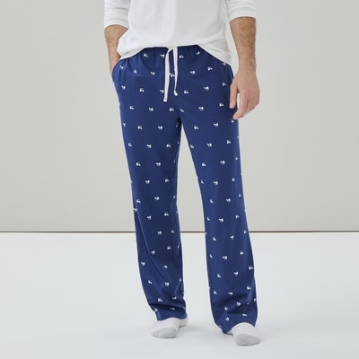 Men's Printed Sleep Pant - Dark Blue