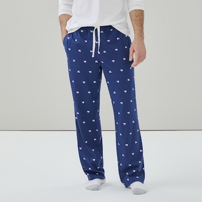 Men's Printed Sleep Pant - Dark Blue