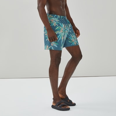 Slip de bain imprimé à entrejambe de 6 po, hommes - Bleu
