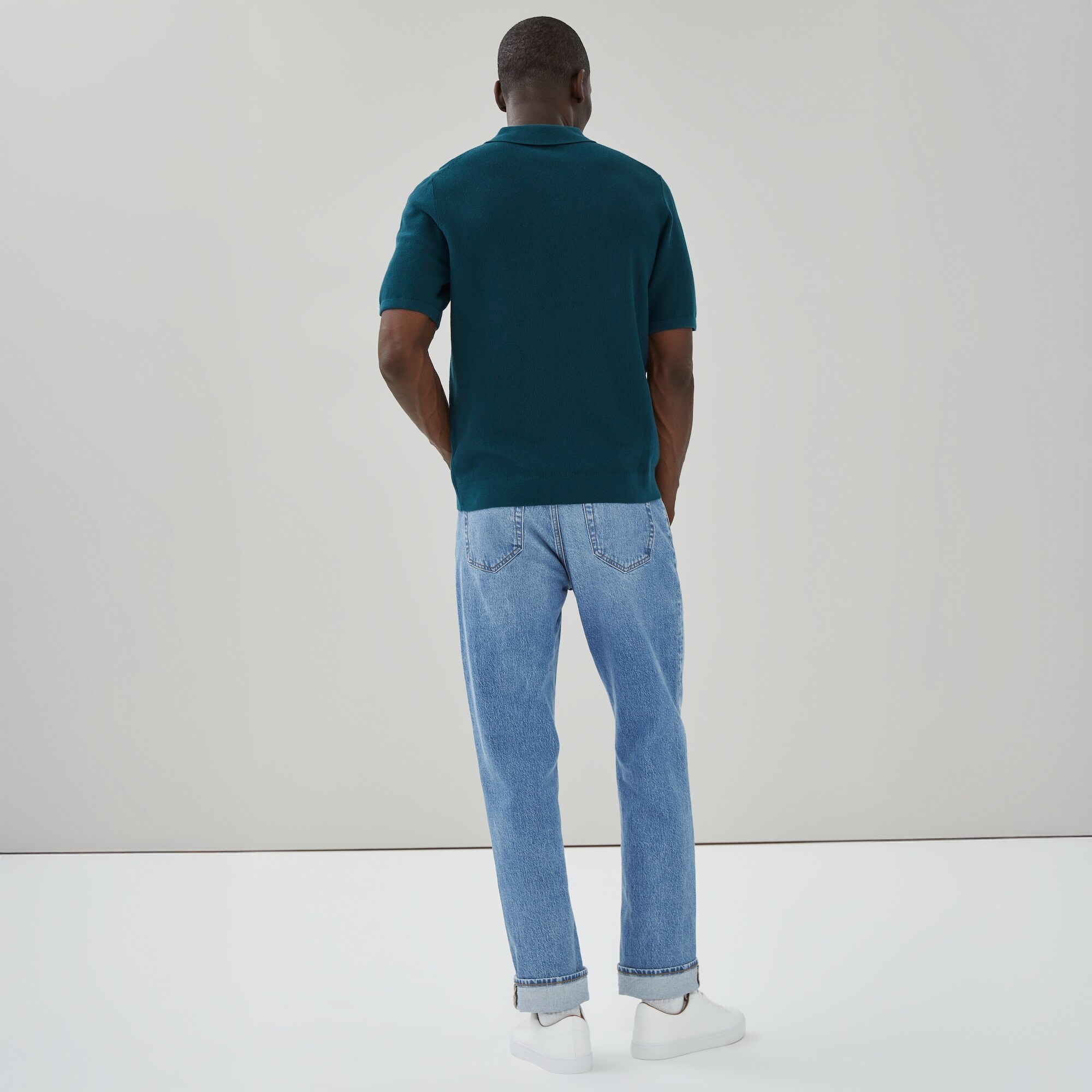 Men's Short Sleeve Polo Sweater