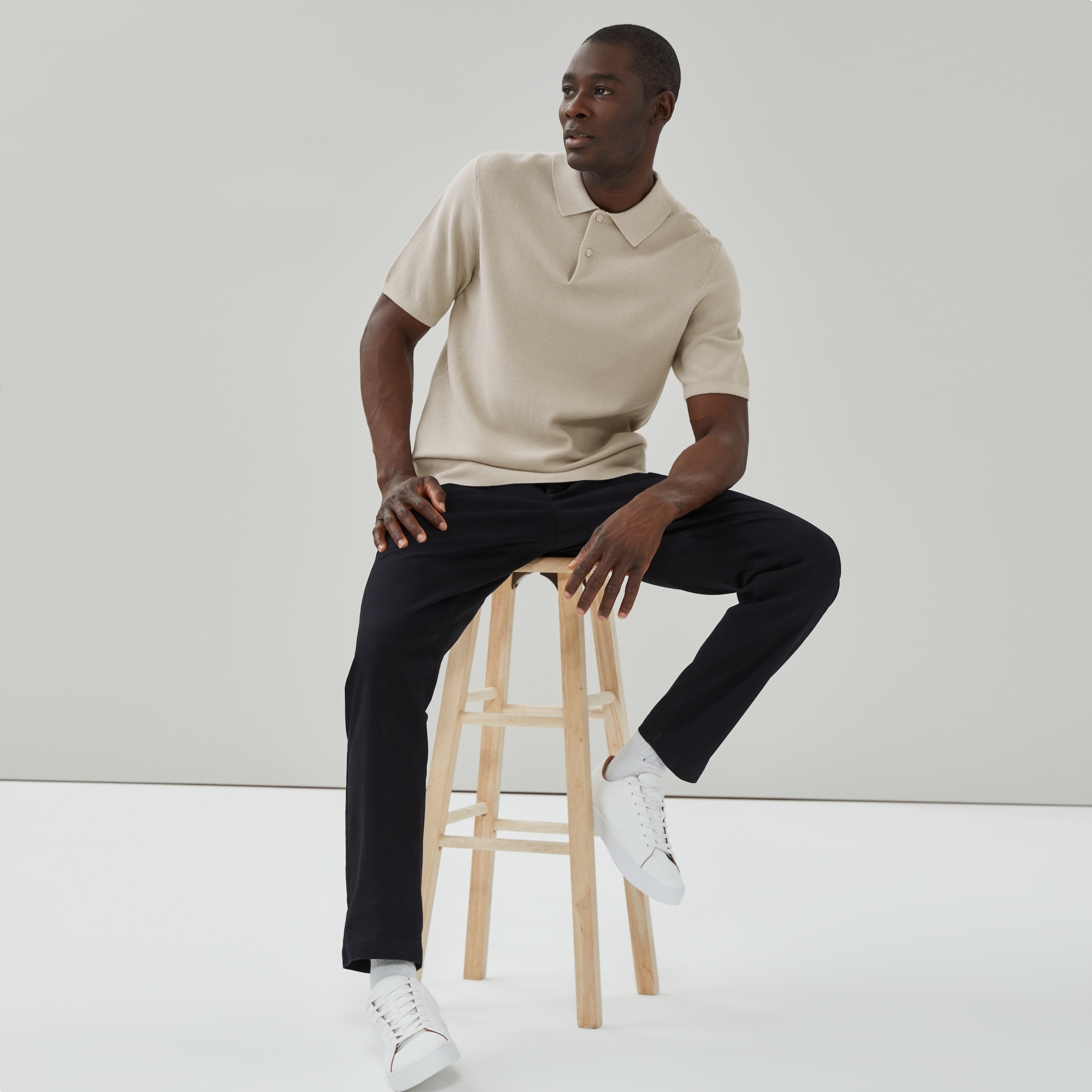 Men's Short Sleeve Polo Sweater