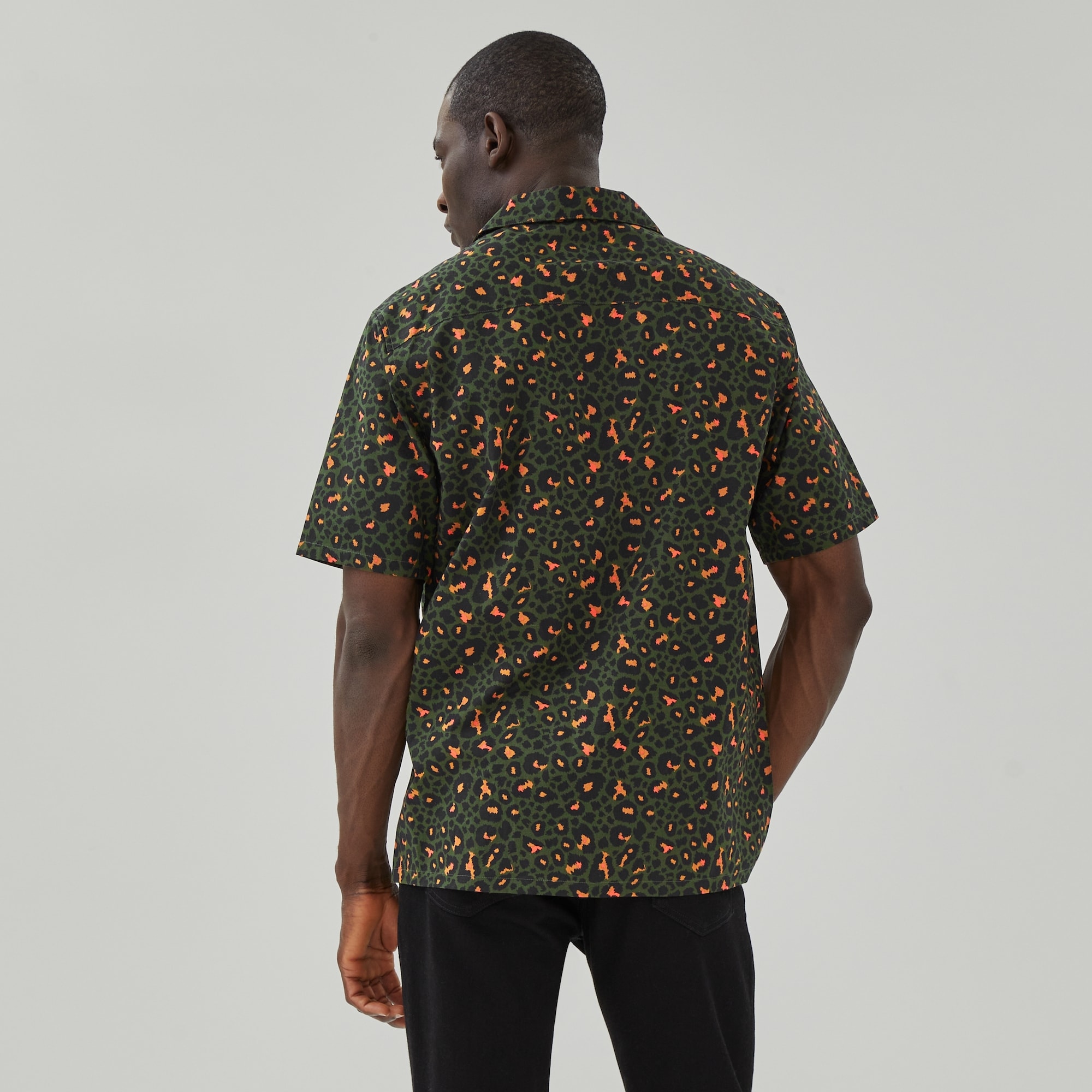 Men's Printed Camp Collar Shirt