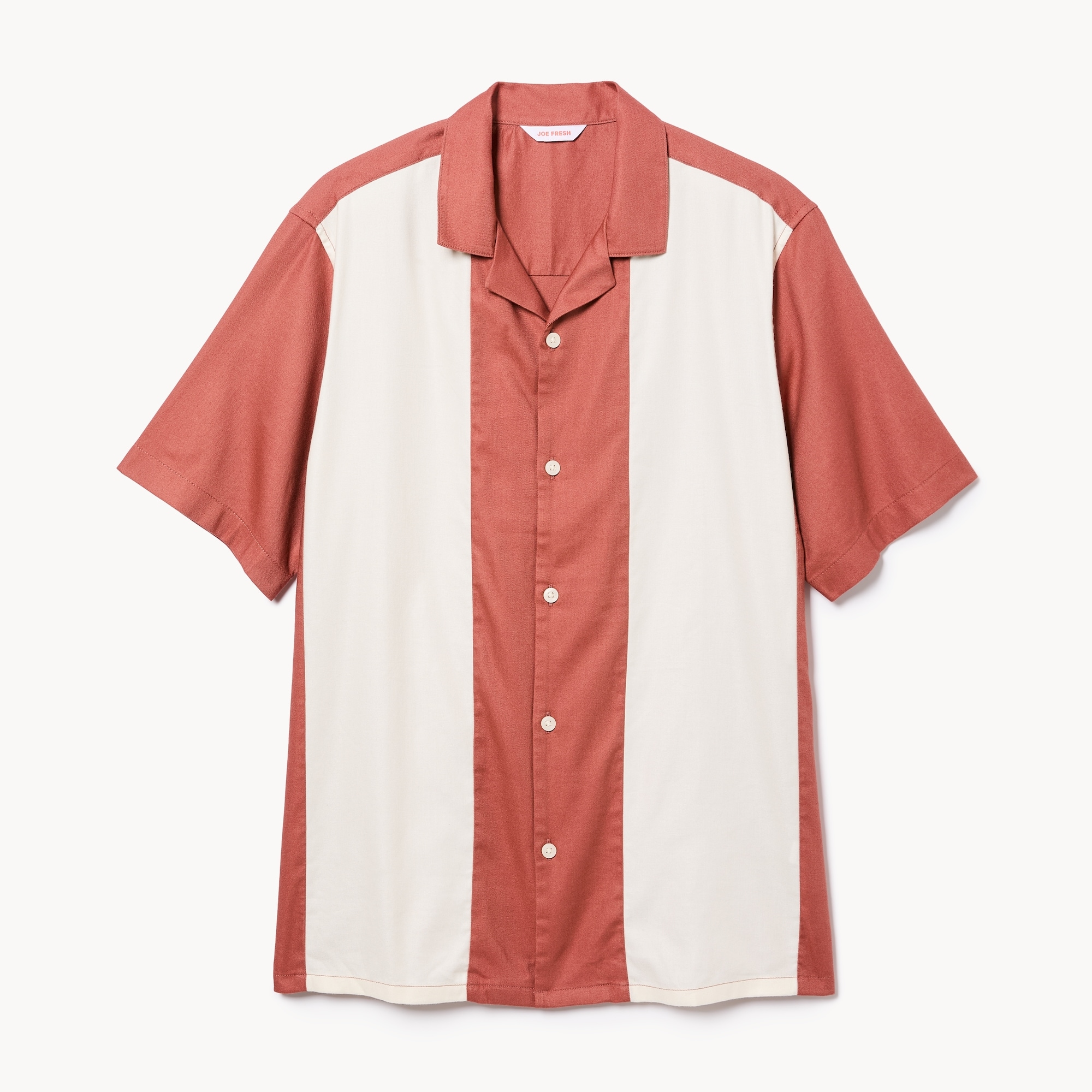 Men's Colour-Block Bowling Shirt