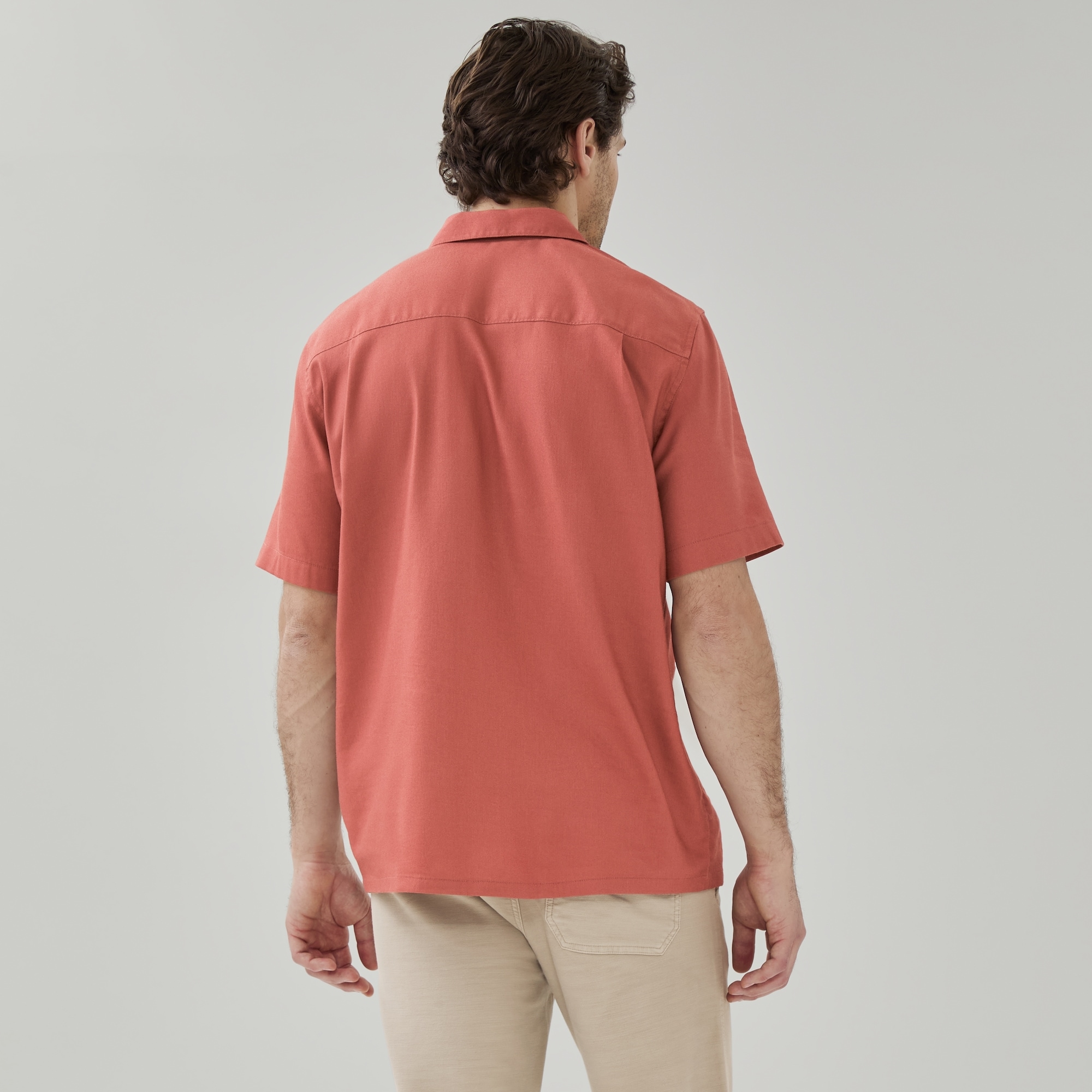 Chemise bowling à bandes de couleur, hommes