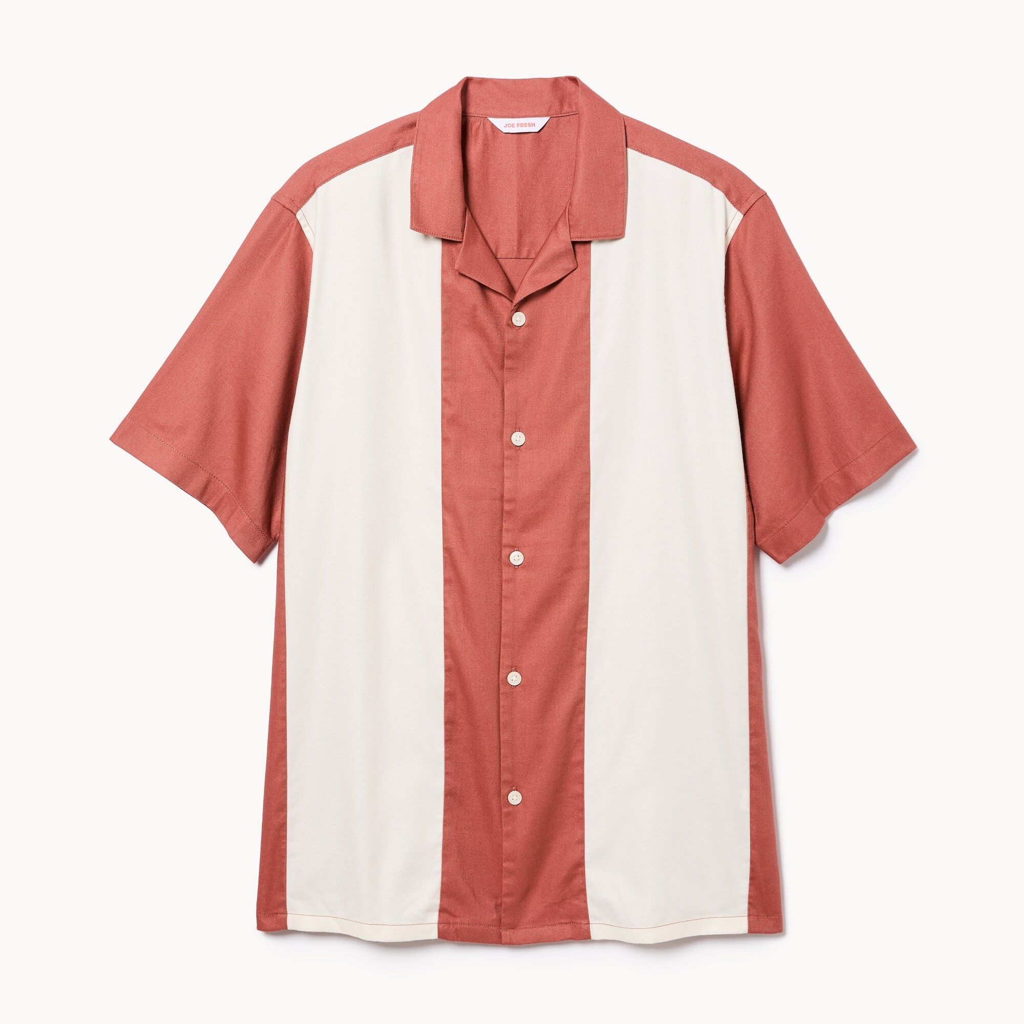 Chemise bowling à bandes de couleur, hommes