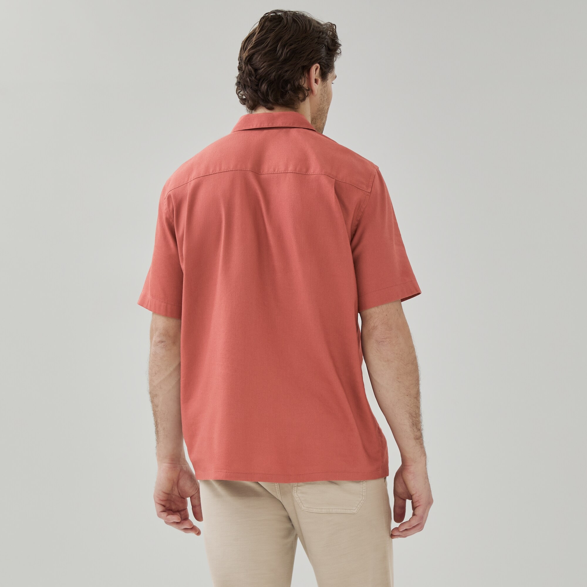 Chemise bowling à bandes de couleur, hommes