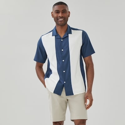 Joe Fresh Men's Colour-Block Bowling Shirt 1 ea, $35.00/1ea