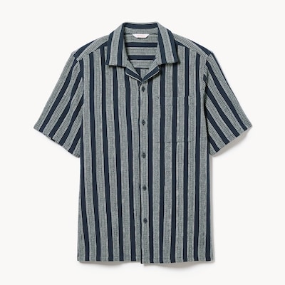 Men's Camp Collar Shirt - Navy