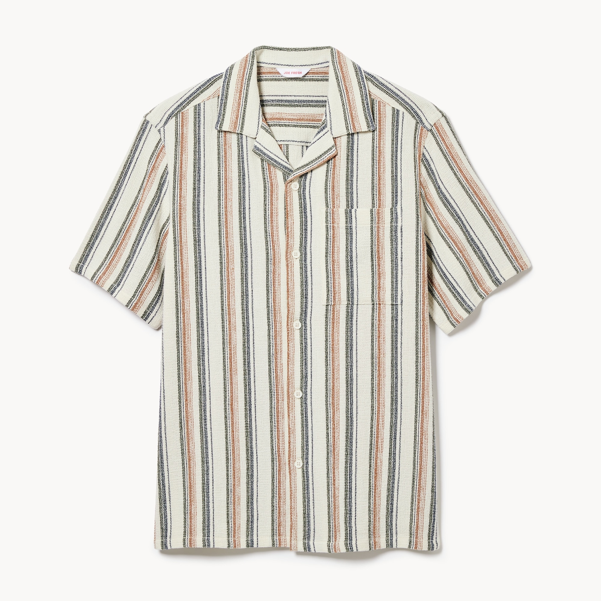 Men's Camp Collar Shirt in Cream from Joe Fresh
