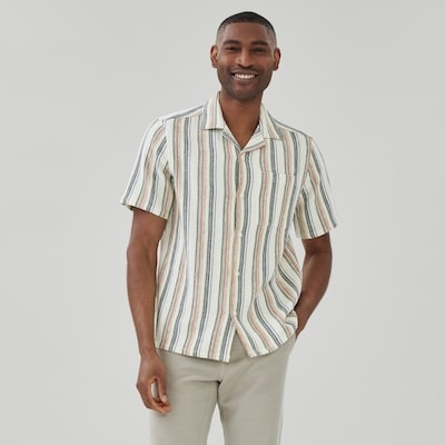 Men's Camp Collar Shirt - Cream