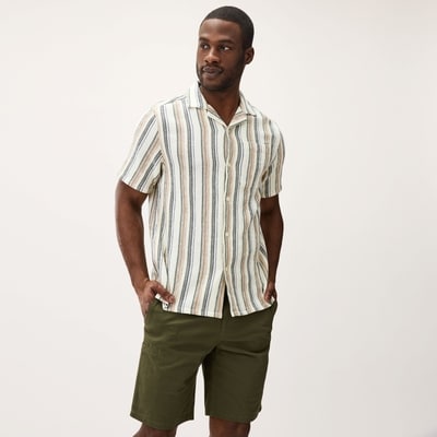 Men's Camp Collar Shirt - Cream