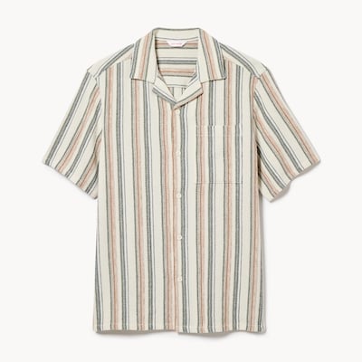 Men's Camp Collar Shirt - Cream