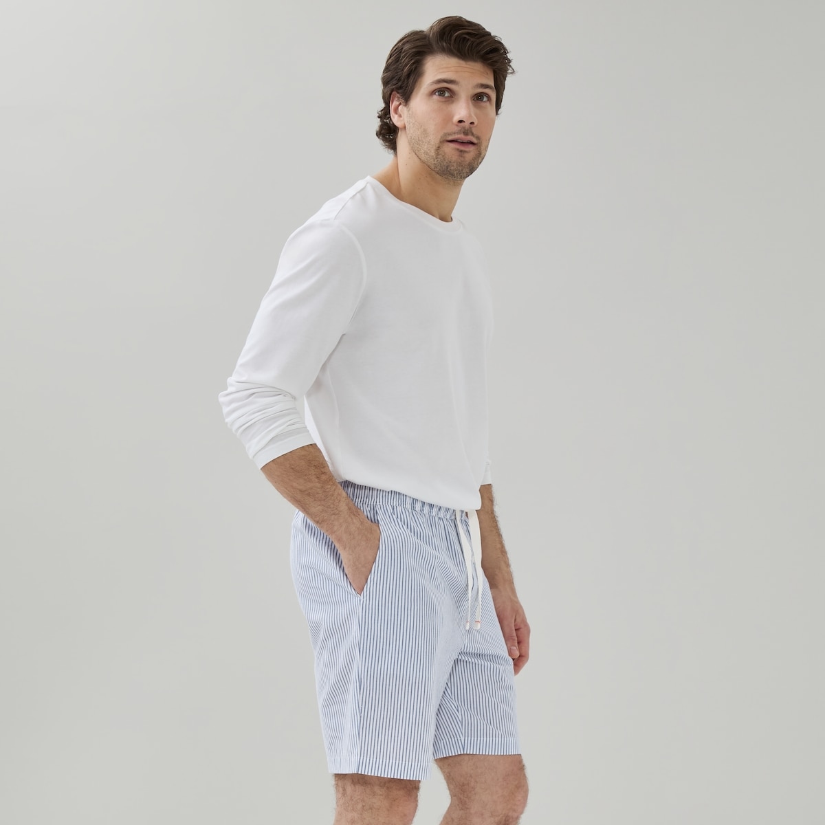 Men's Striped Sleep Short