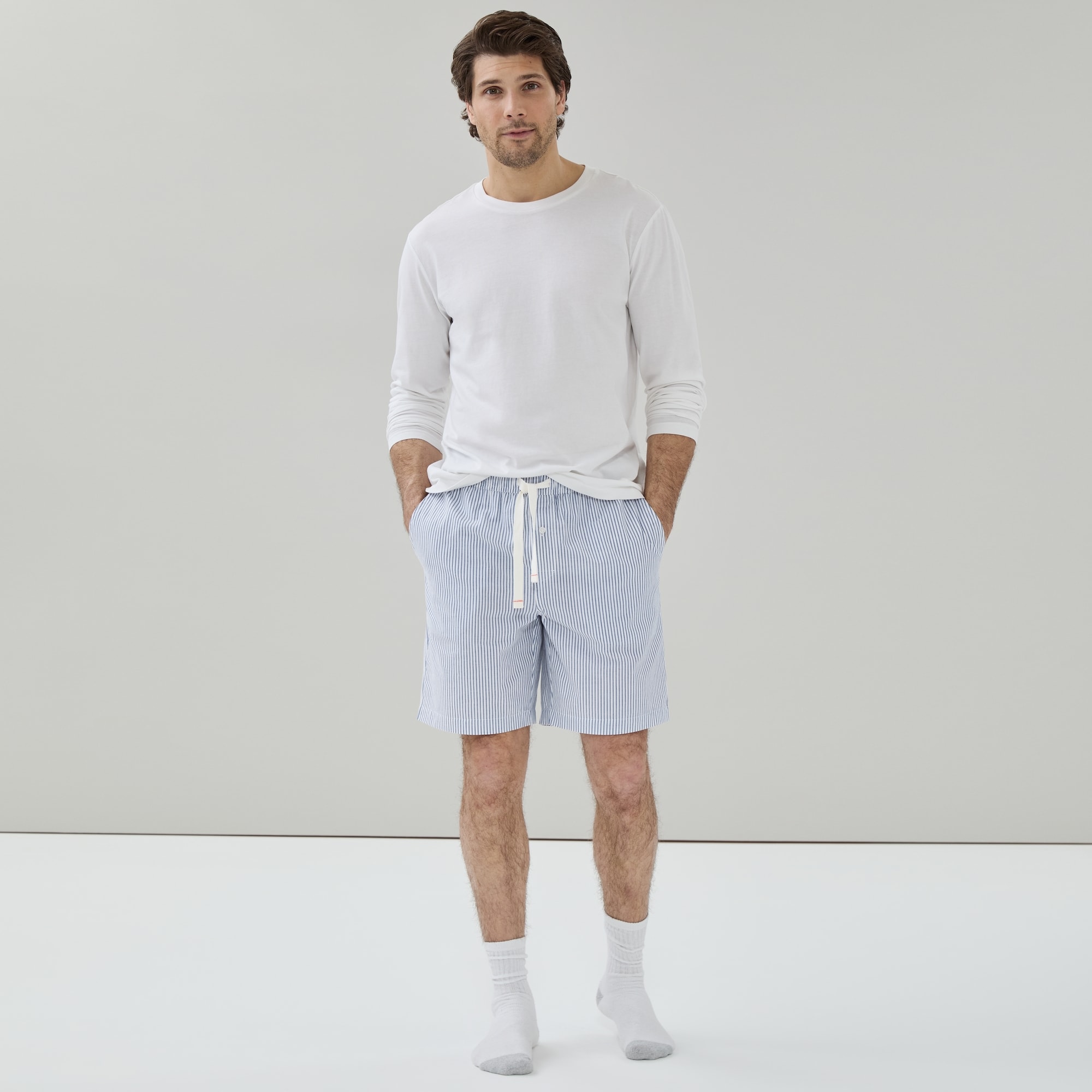 Short de nuit rayé pour hommes
