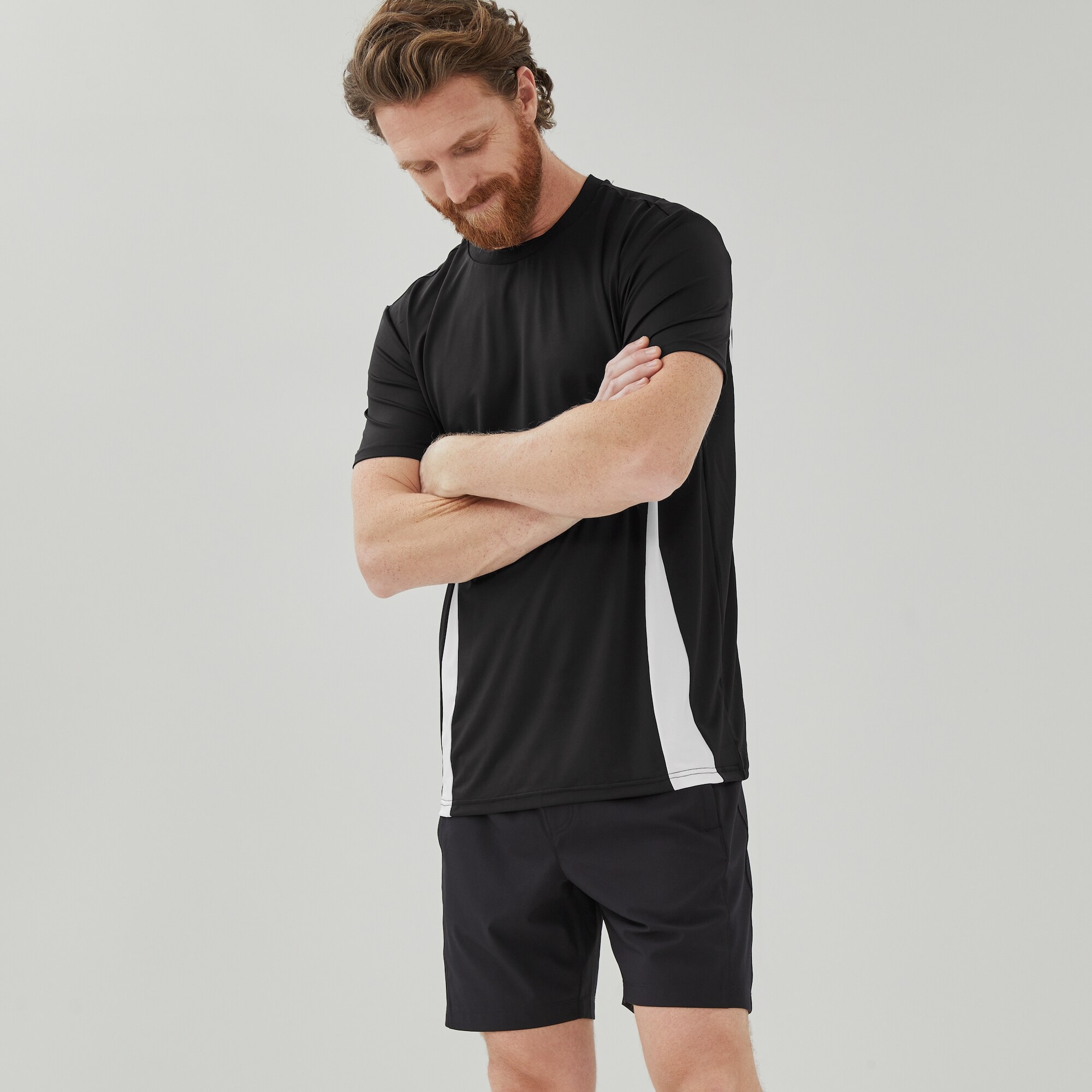 T-shirt sport à col ras du cou pour hommes