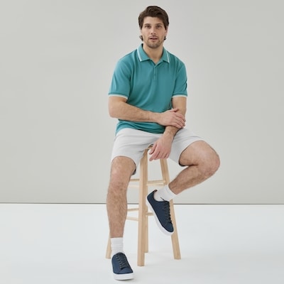 Men's Active Pique Polo in Dusty Teal from Joe Fresh