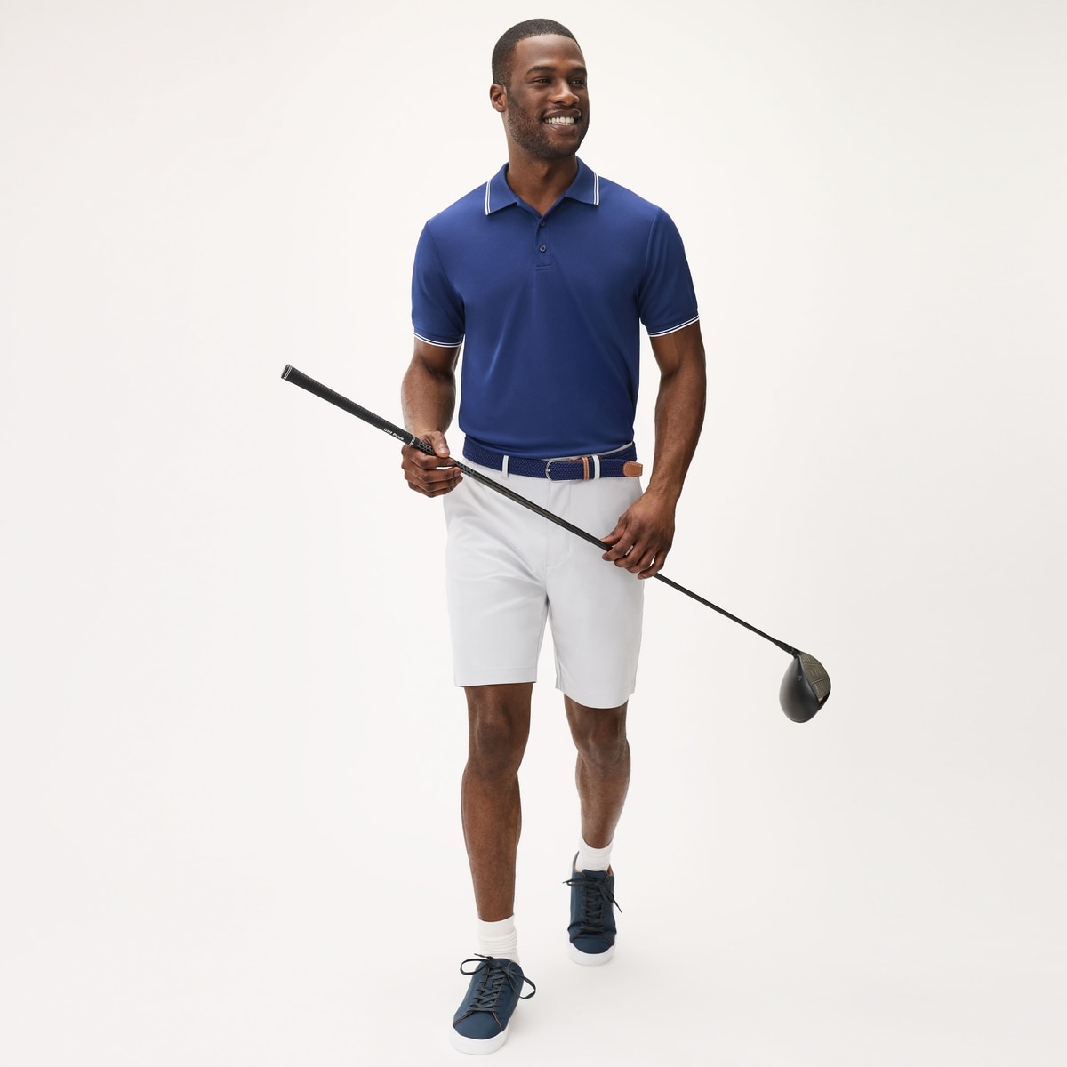 Men's Active Pique Polo - Blue