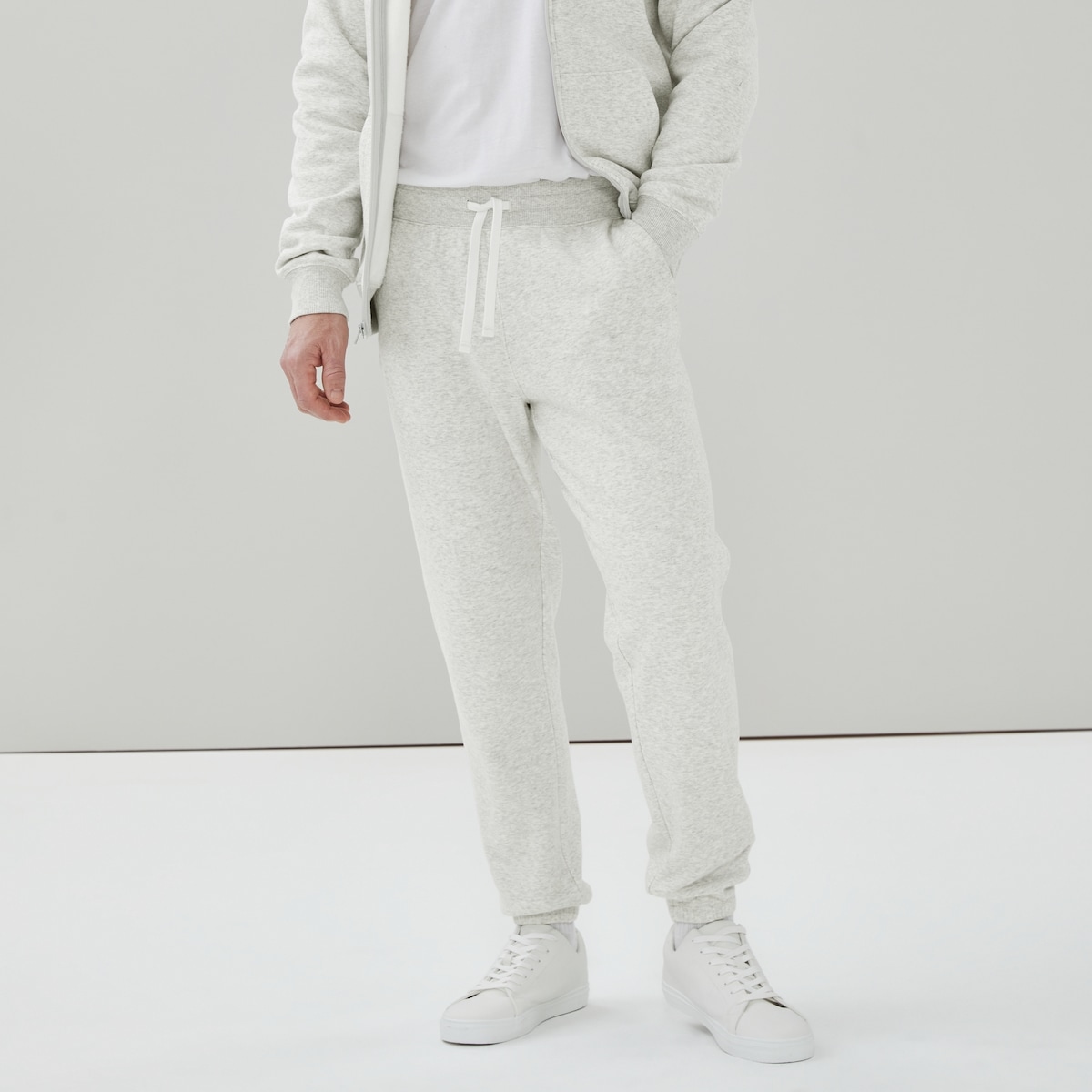 Men's Active Fleece Jogger - Light Grey Mix