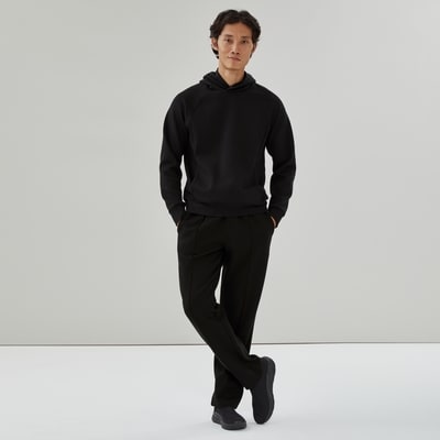 Chandail à capuchon sport en molleton pour hommes - Noir
