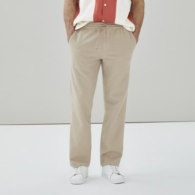 Pantalon sans attache pour hommes - Sable gris