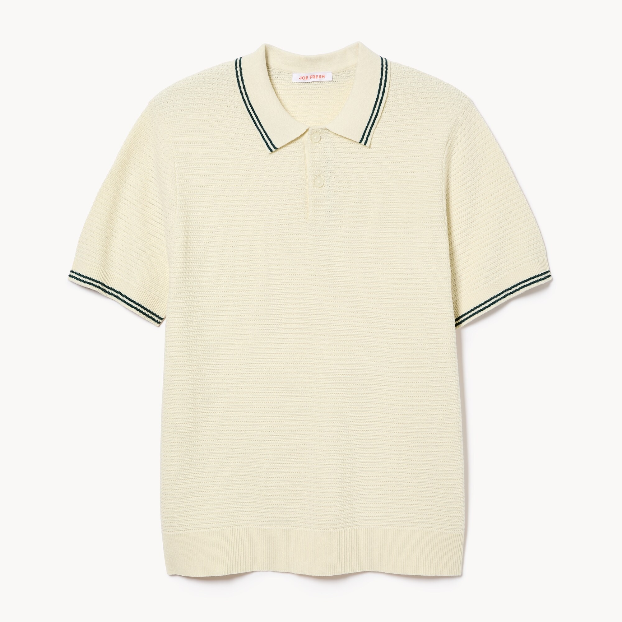 Men's Textured Polo Sweater