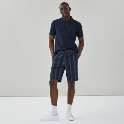 Short cargo souple imprimé pour hommes - Marine