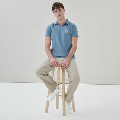 Men's Banzai Joe Graphic Polo T-Shirt - Navy Mix