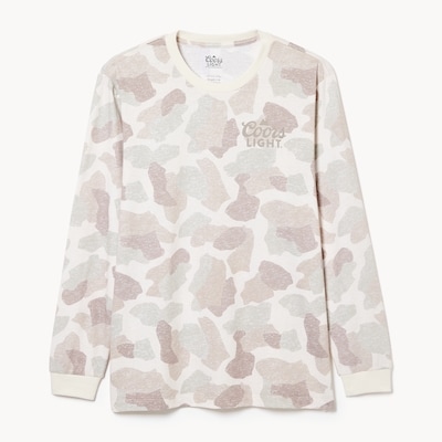 Men's Coors Light Printed Long Sleeve Top - Light Beige