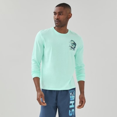 Men's Banzai Joe Graphic Long Sleeve Top - Light Blue