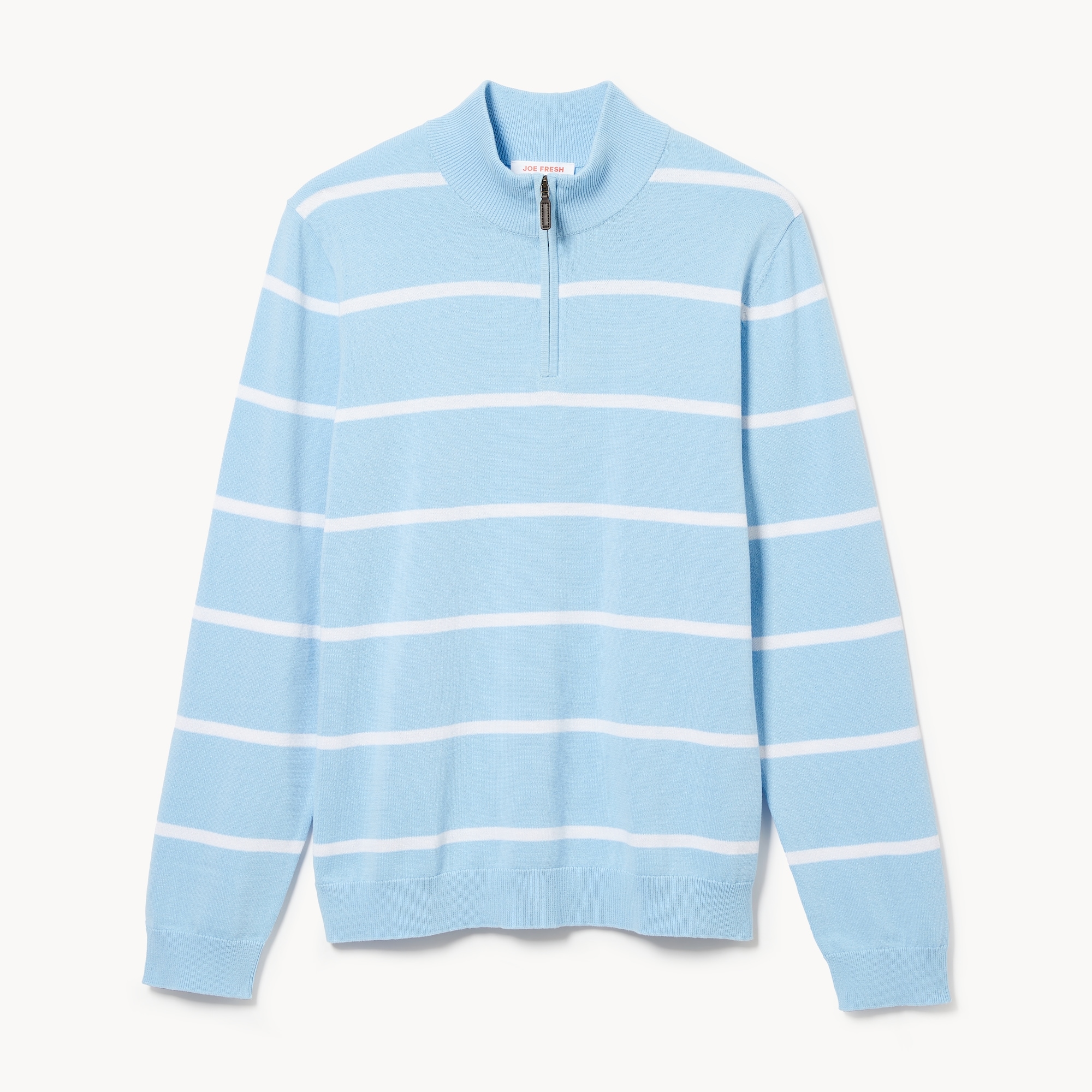 Men's Essential Striped Quarter-Zip Sweater
