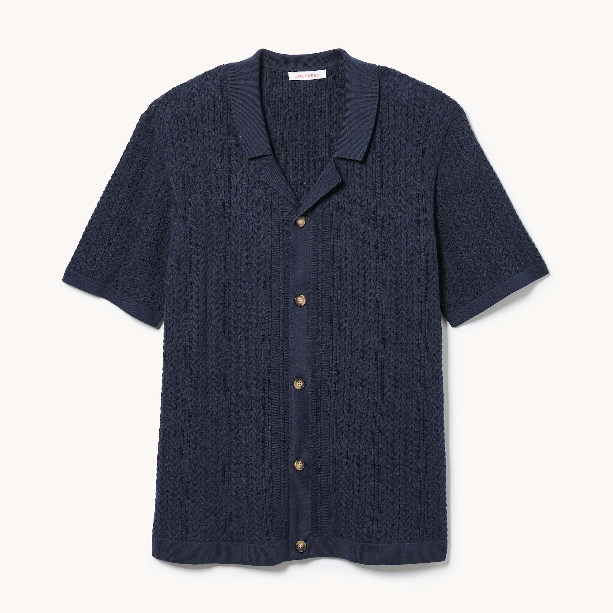 Men's Striped Button-Up Polo Sweater