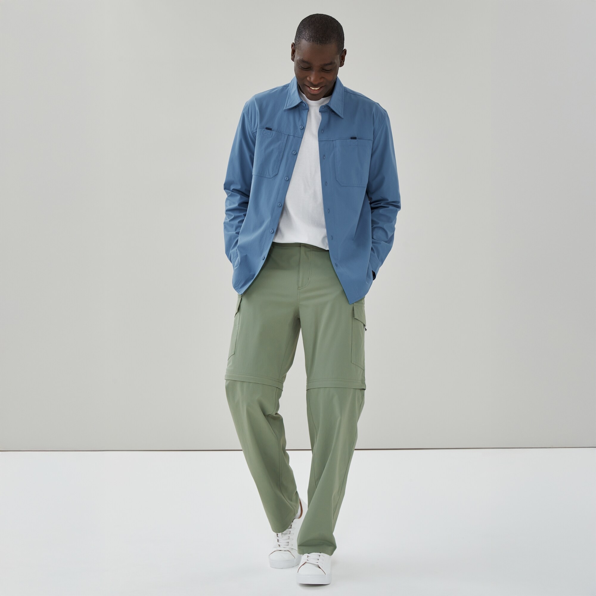 Chemise cargo souple indéchirable pour hommes