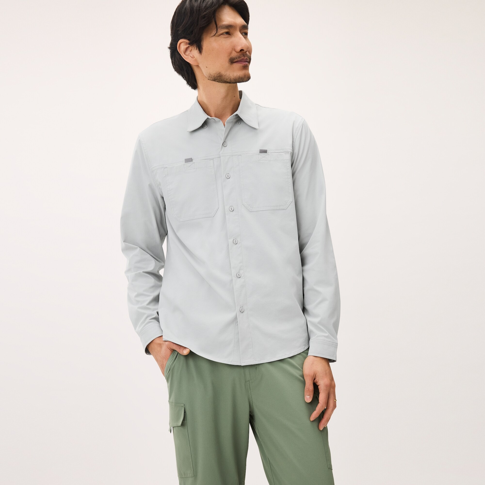 Chemise cargo souple indéchirable pour hommes