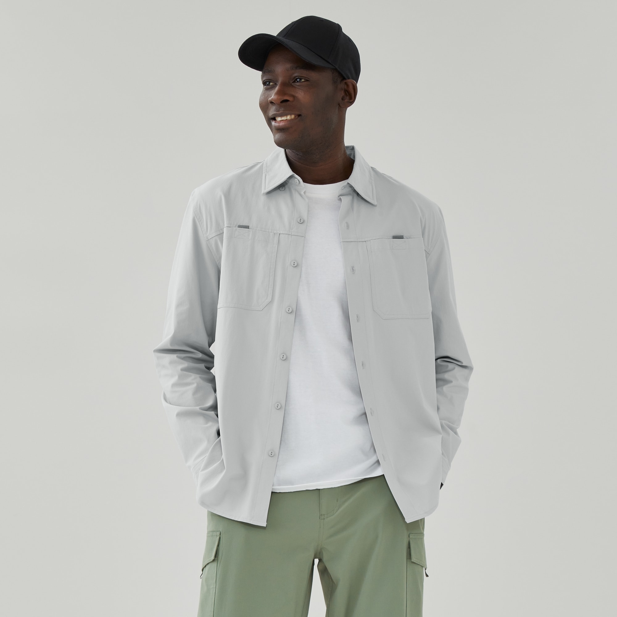 Chemise cargo souple indéchirable pour hommes