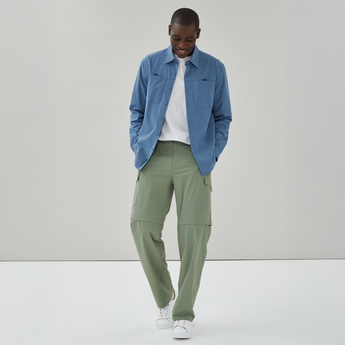 Chemise cargo souple indchirable pour hommes