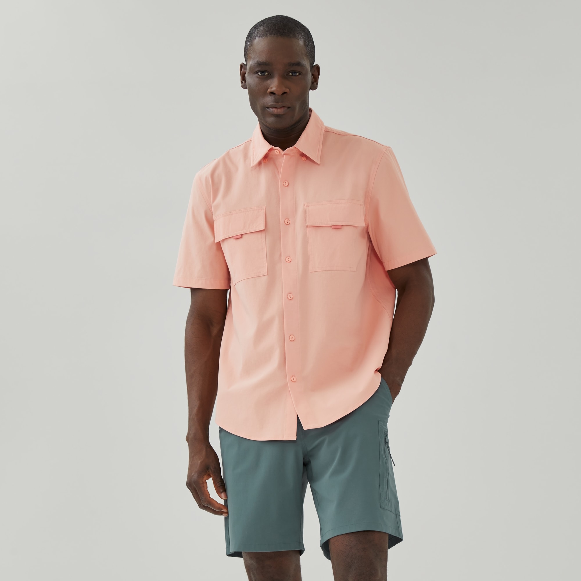 Chemise cargo souple indéchirable pour hommes