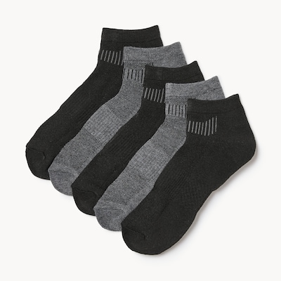 Ens. de 5 paires de socquettes pour hommes - Noir