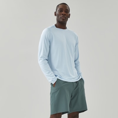 Haut sport à manches raglan longues pour hommes - Bleu pâle