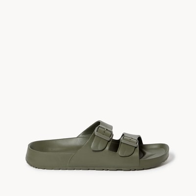 Men's Double Buckle Slides - Olive
