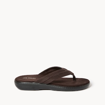 Men's Comfort Flip Flops - Dark Brown