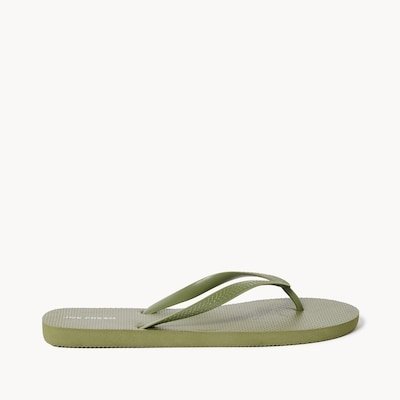 Men's Solid Flip Flops - Olive