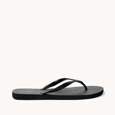 Men's Solid Flip Flops - Black