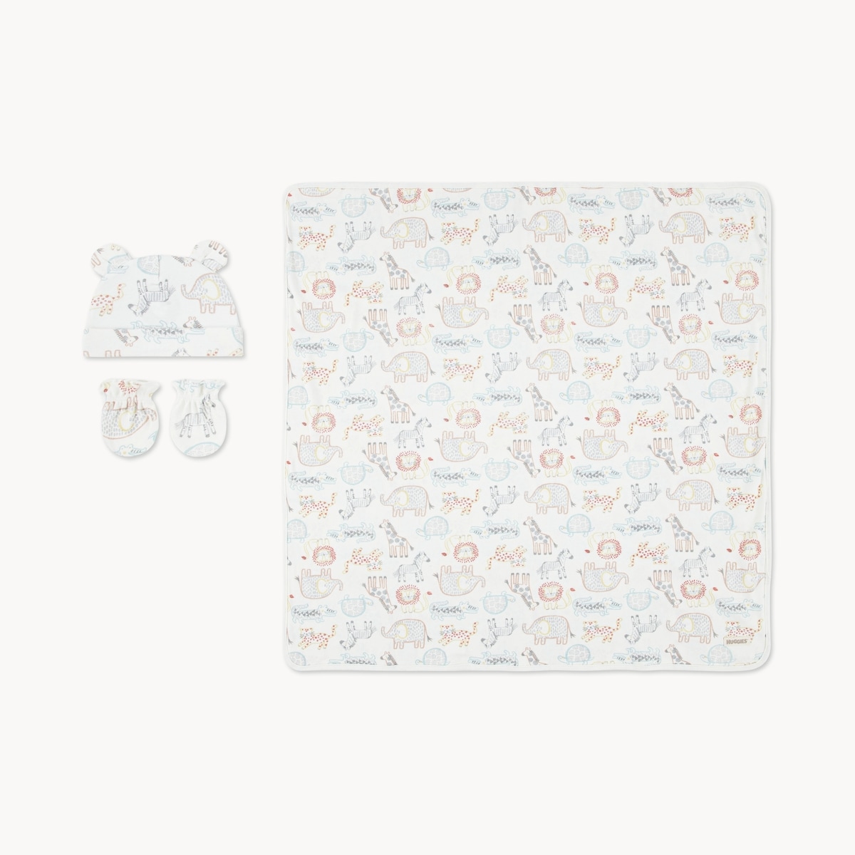 Newborn Huggies Blanket Set - Off White